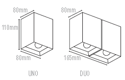 Mondo Blok Mini GU10 Dimensions