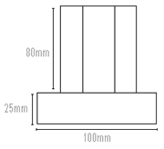 MSQ100 Semi Recessed Dimensions