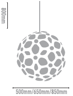 Orb Pendant Dimensions